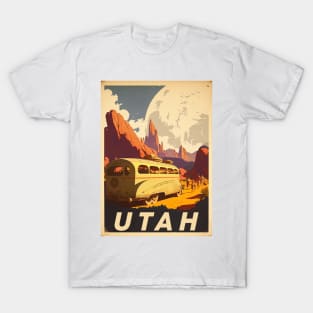 Utah Desert Vintage Travel Art Poster T-Shirt